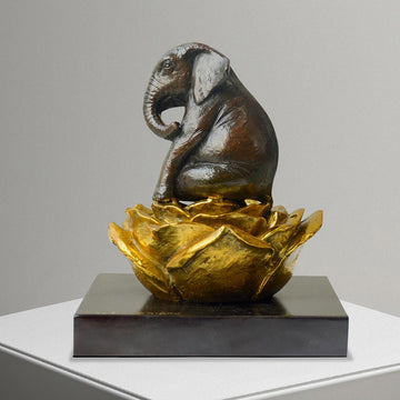 The Elephant Was in Golden Bloom (Bronze Sculpture, Small)