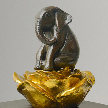 The Elephant Was in Golden Bloom (Bronze Sculpture, Small)