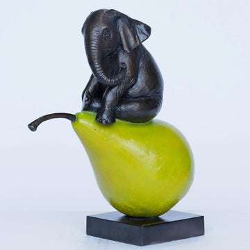 Elephants Will Pair for Life (Bronze Sculpture)
