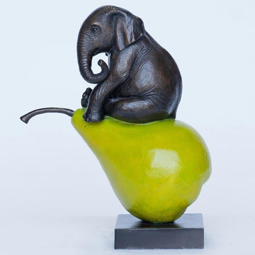 Elephants Will Pair for Life (Bronze Sculpture)
