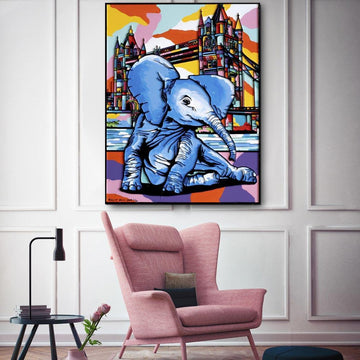 The orphan was looking for a family in London (Original Painting)