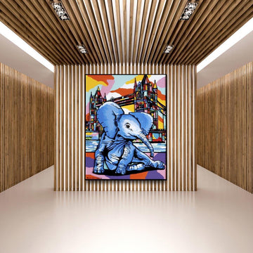 The orphan was looking for a family in London (Original Painting)