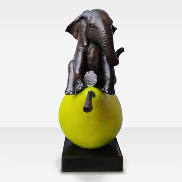 Elephants Will Pair for Life (Bronze Sculpture)