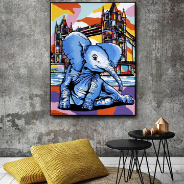 The orphan was looking for a family in London (Original Painting)