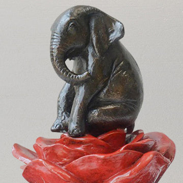 The Elephant Was in Bloom (Bronze Sculpture, Small)