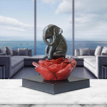 The Elephant Was in Bloom (Bronze Sculpture, Small)