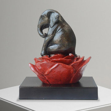 The Elephant Was in Bloom (Bronze Sculpture, Small)
