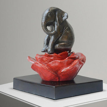 The Elephant Was in Bloom (Bronze Sculpture, Small)