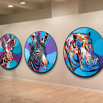 Endangered Animal Woodcut Collection (Original Painting)