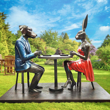 Even Though It Was Their First Date, He Asked Her to Marry Him. And She Said YES (Bronze Sculpture)