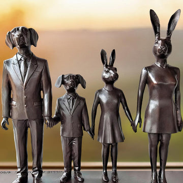 The Family That Stands Together (Bronze Sculpture)
