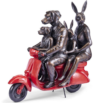 The Family That Rides Together Stays Together (Bronze Sculpture)
