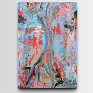 The Moreton Bay Fig Raises Its Branches to the Morning Sun (Original Painting)