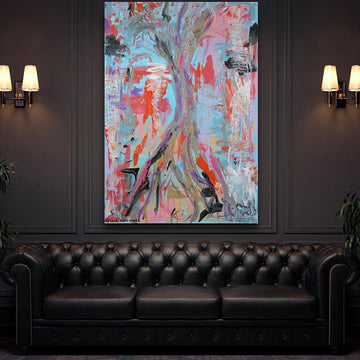 The Moreton Bay Fig Raises Its Branches to the Morning Sun (Original Painting)