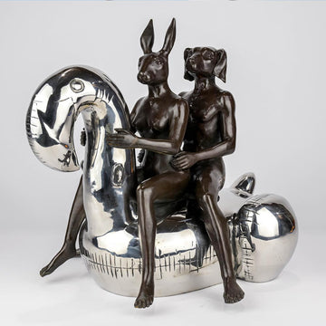 Flamingoes Would Keep Afloat in the Wildest Seas (Bronze Sculpture)