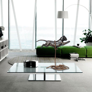 Flying Tiger on Short Rope (Bronze Sculpture)