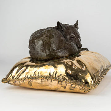 Sleeping Beauty Red Fox (Bronze Sculpture)