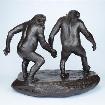 Chimp Friendship (Medium Bronze)