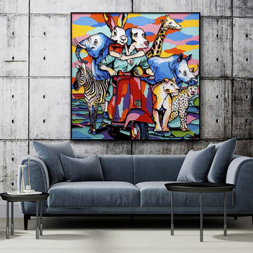 They all left together towards a better future (Original Painting)