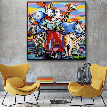 They all left together towards a better future (Original Painting)