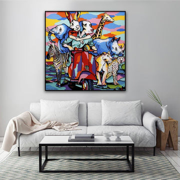 They all left together towards a better future (Original Painting)