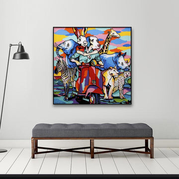 They all left together towards a better future (Original Painting)