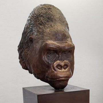 Beno - Western Lowland Gorilla of the Wild (Bronze Sculpture)