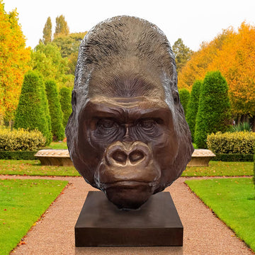 Beno the Western Lowland Gorilla was Thinking Big (Bronze Sculpture)