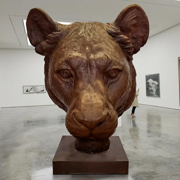 Gahiji the African Lioness was Thinking Big (Bronze Sculpture)
