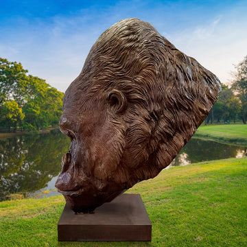 Beno the Western Lowland Gorilla was Thinking Big (Bronze Sculpture)