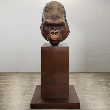 Beno - Western Lowland Gorilla of the Wild (Bronze Sculpture)