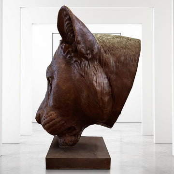 Gahiji the African Lioness was Thinking Big (Bronze Sculpture)