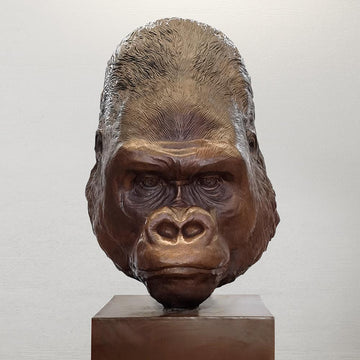 Beno - Western Lowland Gorilla of the Wild (Bronze Sculpture)