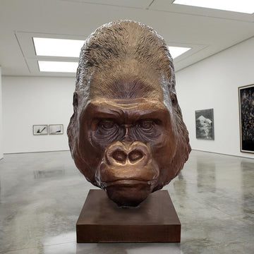 Beno the Western Lowland Gorilla was Thinking Big (Bronze Sculpture)