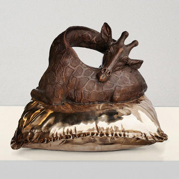 Sleeping Beauty Giraffe (Bronze Sculpture)
