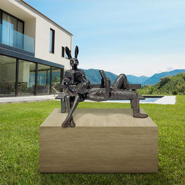 They Were Reading a Love Story (Bronze Sculpture, Mid-Size)