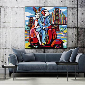 They were always at home at the Golden Gate (Original Painting)