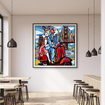 They were always at home at the Golden Gate (Original Painting)