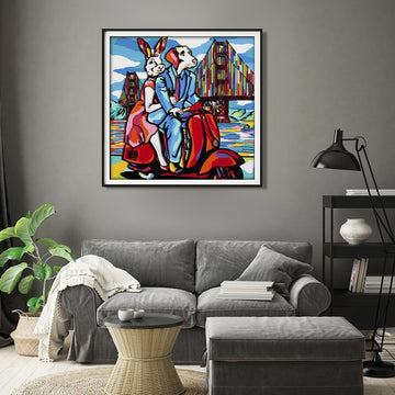 They were always at home at the Golden Gate (Original Painting)