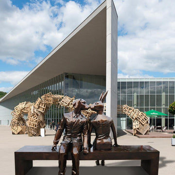 Lovers Bench (Bronze Sculpture)
