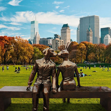 Lovers Bench (Bronze Sculpture)