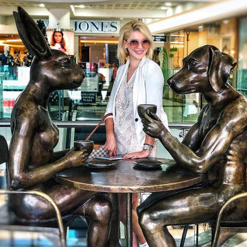 Coffee Drinkers (Bronze Sculpture)