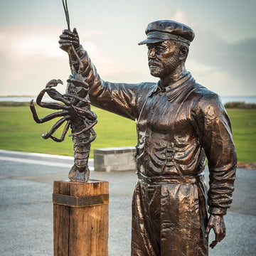 The Lobster Fisherman (Bronze Sculpture)