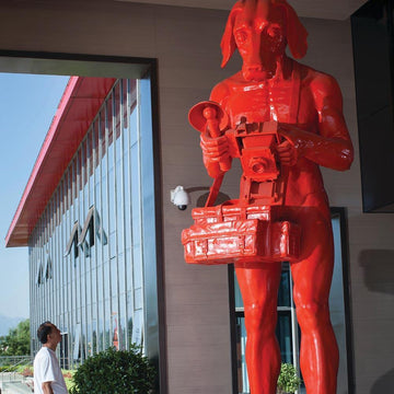 Paparazzi Boy (Fibreglass Sculpture)