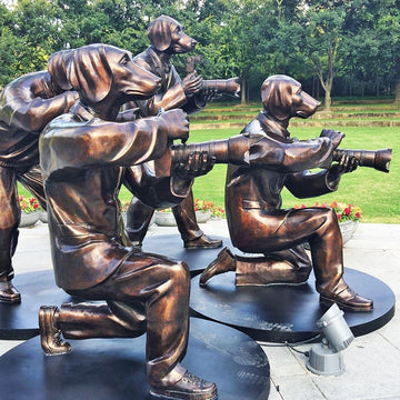 Paparazzi Pack (Bronze Sculpture)