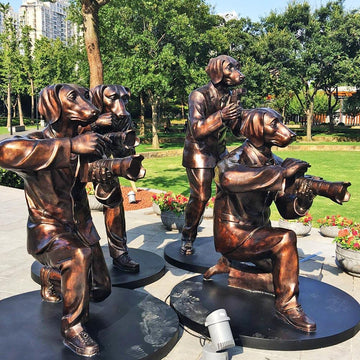 Paparazzi Pack (Bronze Sculpture)