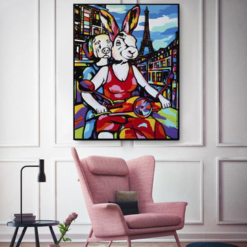 He knew a holiday in Paris would be heaven (Original Painting)