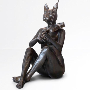 She Loved the Sound of Her Own Music (Bronze Sculpture)