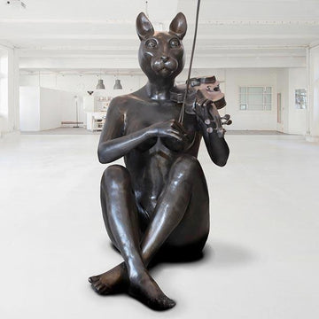She Loved the Sound of Her Own Music (Bronze Sculpture)