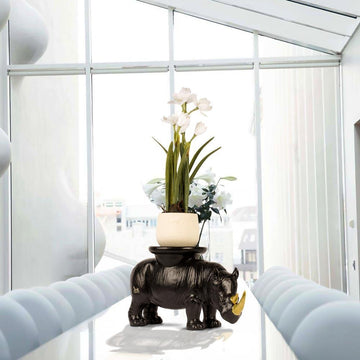 He was stronger than he thought (Ceramic Candle/Plant Holder Resin Sculpture)